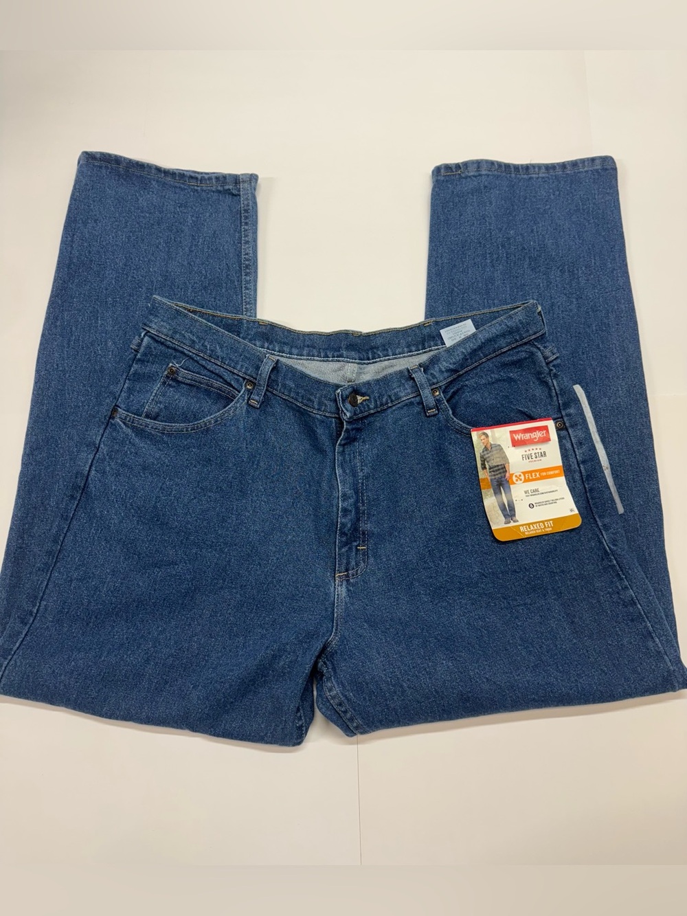 Wrangler Men’s Relaxed Fit Dark Blue Jeans